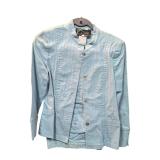 Blue NoCollar Jacket w/ Pants Judy Joannou XS (C)