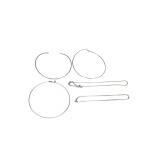 Lot of 4 Silver-Tone Necklaces (J)