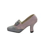 Mini Ceramic Shoe- Purple with Flower