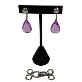 Purple jewelry set