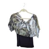 Grey and Black Neuva Blouse Size 4 (C)