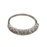 Gem Crescent Silver Ring Size 7 (17 1/4)