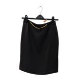 Black Skirt Golden Chain Pariscope Size 6 (C)