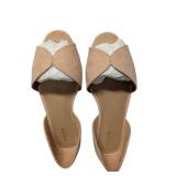 Penn. Penningtons Nude Suede-Look Flats - Size 8W