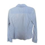 Lined Blue Blouse Reilmans Size S (C)