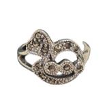 Sparkling Swirl Silver Ring Size 6 1/2 (16 1/4)