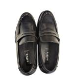 Madden Menï¿½s Black Leather Penny Loafers (C)