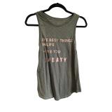 Green 'The best things in life' Tank (S) (C)