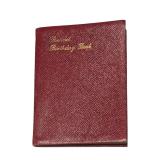 Poetical Birthday Book - Red Leatherette Bound (E)