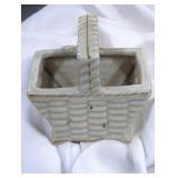 White  Antique Miniature Porcelain Basket