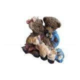 2 Teddy Bears with Cat