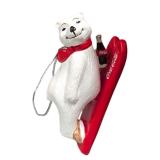 Coca-Cola Polar Bear Always Sledding Ornament (U)