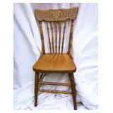 Mid Century Pressed Back Spindle Chairs