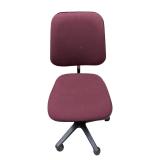 Burgundy Upholstered Swivel Office Chair (F)