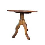 Solid Wood Round Pedestal Side Table (F)