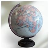 Vintage Globe on Black Stand Scanglobe
