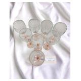 Vintage Luminarc Arcoroc Roseline pink crystal