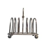 Antique Silverplate Toast Rack with Handle (K)