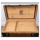 Antique Steamer Trunk w/ Interior Compartment
