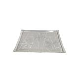 Decorative Glass Tray w/ Floral Motif (A)