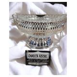 Vintage Queen Anne SILVER PLATED SUGAR BOWL