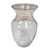 Set of Two Clear Glass Bulbous Vases (A)