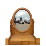 Vintage Solid Pine Vanity Mirror (F)