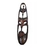 Hand Carved Wooden Tribal African Wall Mask  (P)