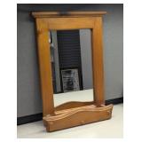 Solid Wood Mirror Wall Shelf (P)