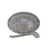 Vintage Art Deco Crystal Spice Dish