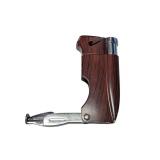 Faux-Wood Butane Torch Lighter w/ Cigar Punch