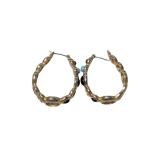 Gold-Tone Hoop Earrings (J)