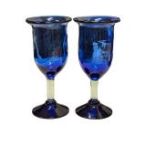 Set of Cobalt Blue Glasses