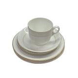 Porcelain Cloverleaf (Tealeaf) Hand Painted Gold