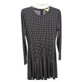 Michael Kors Geometric Print Long-Sleeve Dress (C)