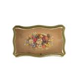 Vintage Victorian Style Raised Flower Hinged Tin