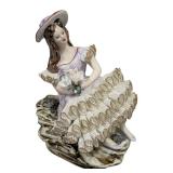 Antique Roceram Romania porcelain figurine