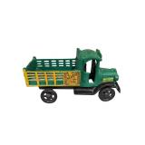 Vintage Cast Iron Green Delivery Truck