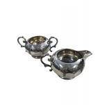 Silver Sugar Bowl w/Creamer