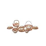 Lithophane 24k gold Hand Painted Japanese Tea Set