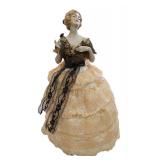 Vintage Porcelain Pin Cushion Half-Doll-8.5'