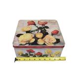 Vintage W&R Jacob Biscuit Floral Tin