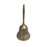 Solid Brass Handbell ï¿½ Floral Engraved (U)