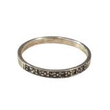 Sterling Silver Marcasite Band ï¿½ Size 7.5