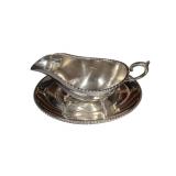 Silver-Plated Gravy Boat with Underplate (K)
