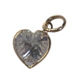 10kt Gold 1.9 ct Moissanite Heart Pendant (0.52 g)
