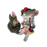 Vintage Dog & Chicken Salt & Pepper Shakers (K)