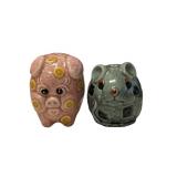 Vintage Pig & Mouse Salt & Pepper Shakers (K)