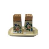 ï¿½Picoï¿½ Floral Salt & Pepper Set with Tray (K)