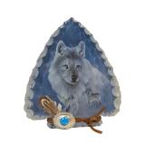 Bradford Exchange Wolf Crystal Spirits Plate (A)